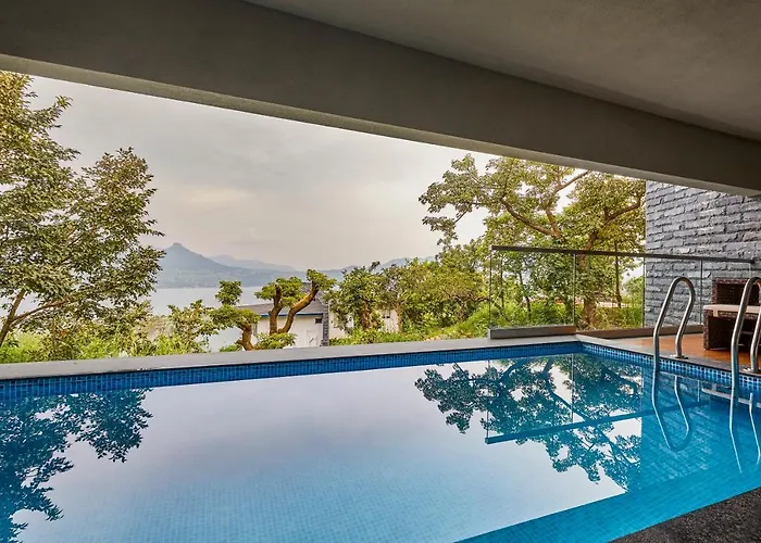 Saffronstays Yahvi Waters By Kosha Villas - 2-Br Villa Near Pawna Lake With Infinity Pool And Bonfire Setup Lonavala